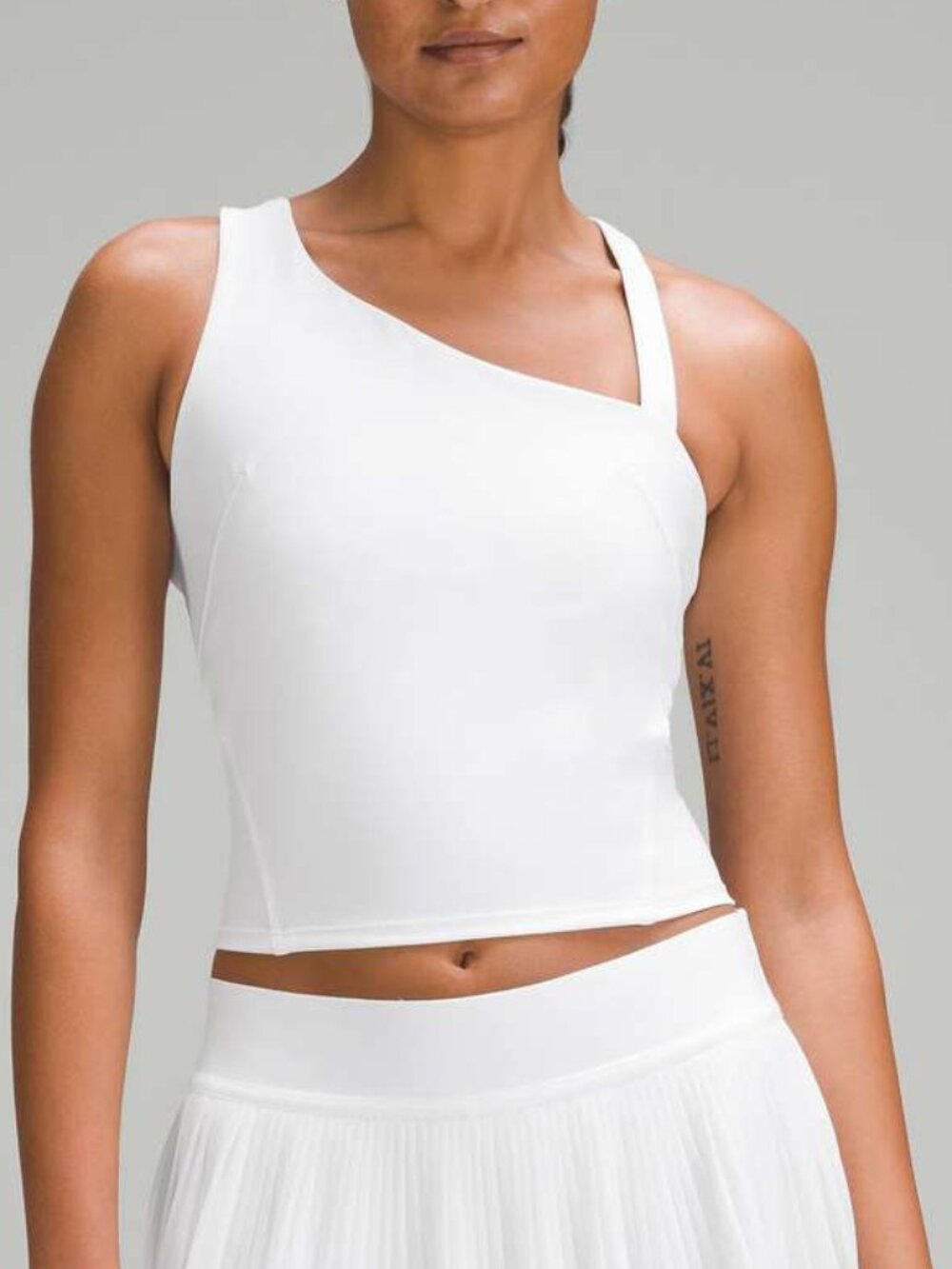 Lululemon Everlux Asymmetrical Tennis Tank Top White Size 6